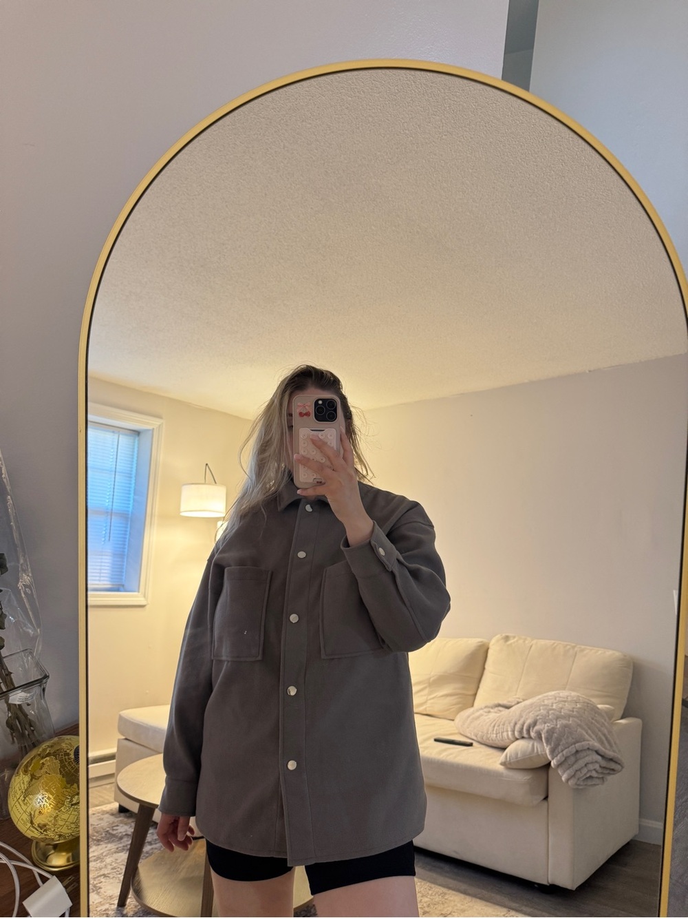 Primark Charcoal Button-Front Oversized Utility Shacket